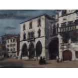 JAMES MILLER (SCOTTISH 1893-1987) THE OLD CITY HALL, SPLIT  Mixed media, signed lower right,