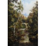 THEO HINES Killiecrankie and another, signed, oil on canvas, 62 x 40cm (2) Condition Report: