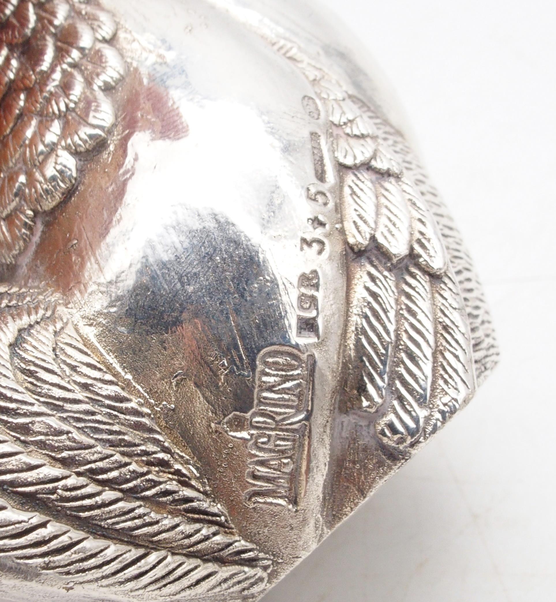 A collection of silver and plate including an Italian silver hen, by Alessandro Magrino, a silver - Image 3 of 7