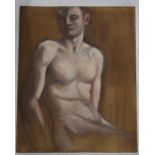 MARION DONALDSON (SCOTTISH CONTEMPORARY)  TWO FIGURE STUDIES  Oil on canvas, 76 x 61cm (2) Condition