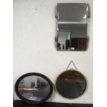 A lot of three assorted wall mirrors (3) Condition Report:Available upon request