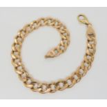 A 9ct gold curb link bracelet, length 21cm, weight 7.9gms Condition Report:Available upon request