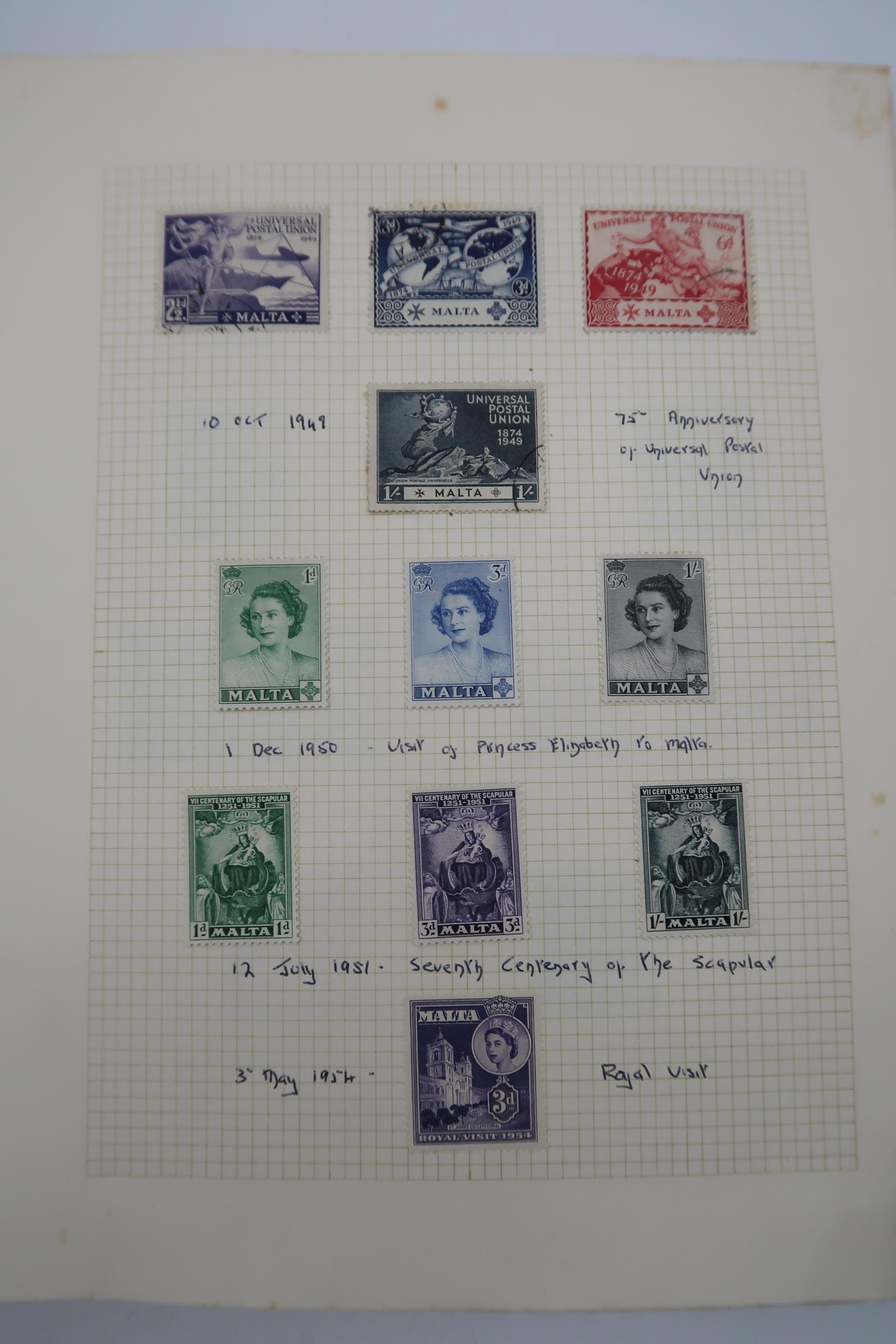 Collection of Malta in SG ring 22 album, various Edward VII, George V heads, 1970 onwards mainly - Image 2 of 7