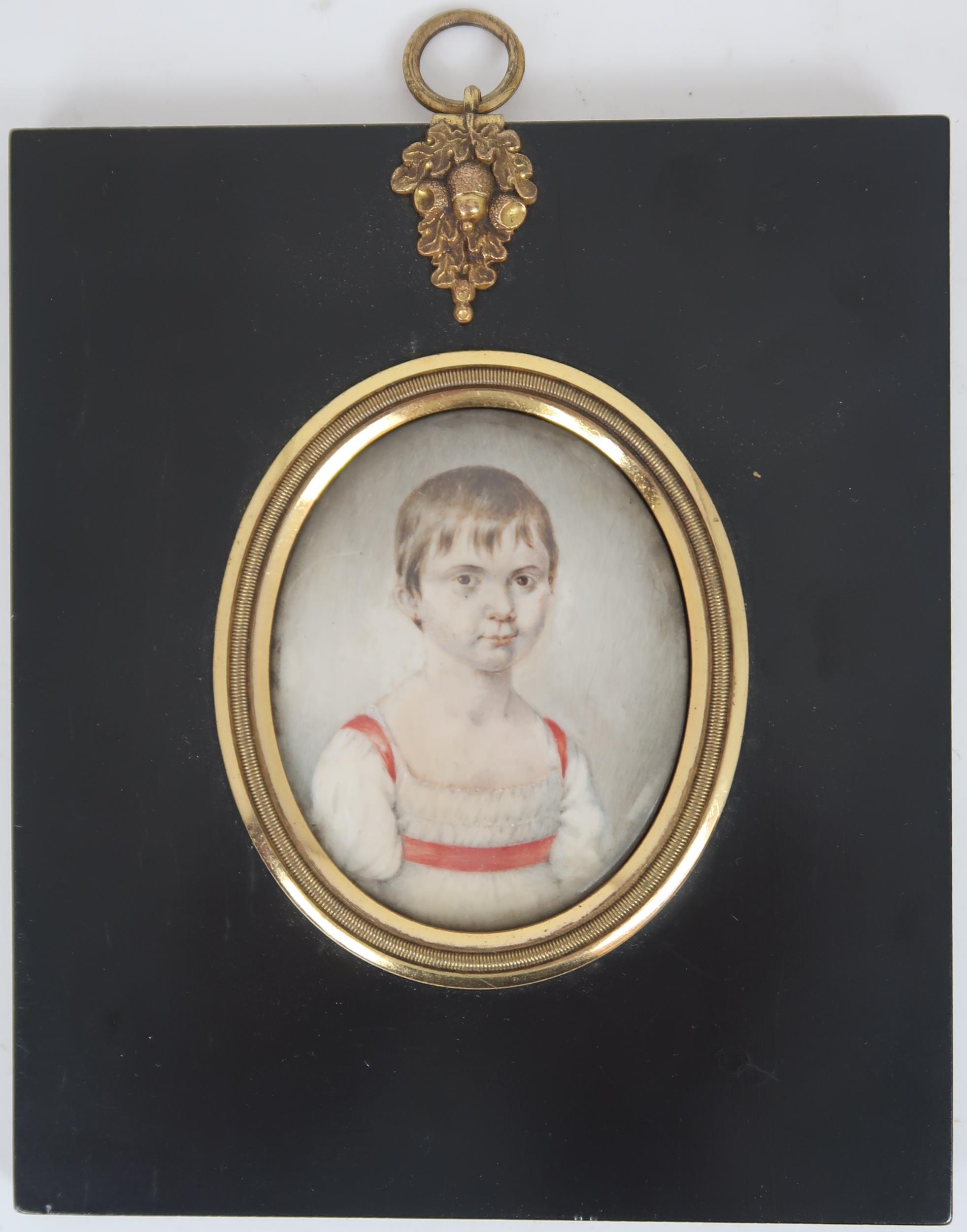 THREE REGENCY PORTRAIT MINIATURES PAINTED ON IVORY In ebonised frames, comprising a lady with - Image 7 of 11