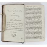 A DESCRIPTION OF THE CHANONRY IN OLD ABERDEEN, HANDWRITTEN MANUSCRIPT Leather-bound, subtitled