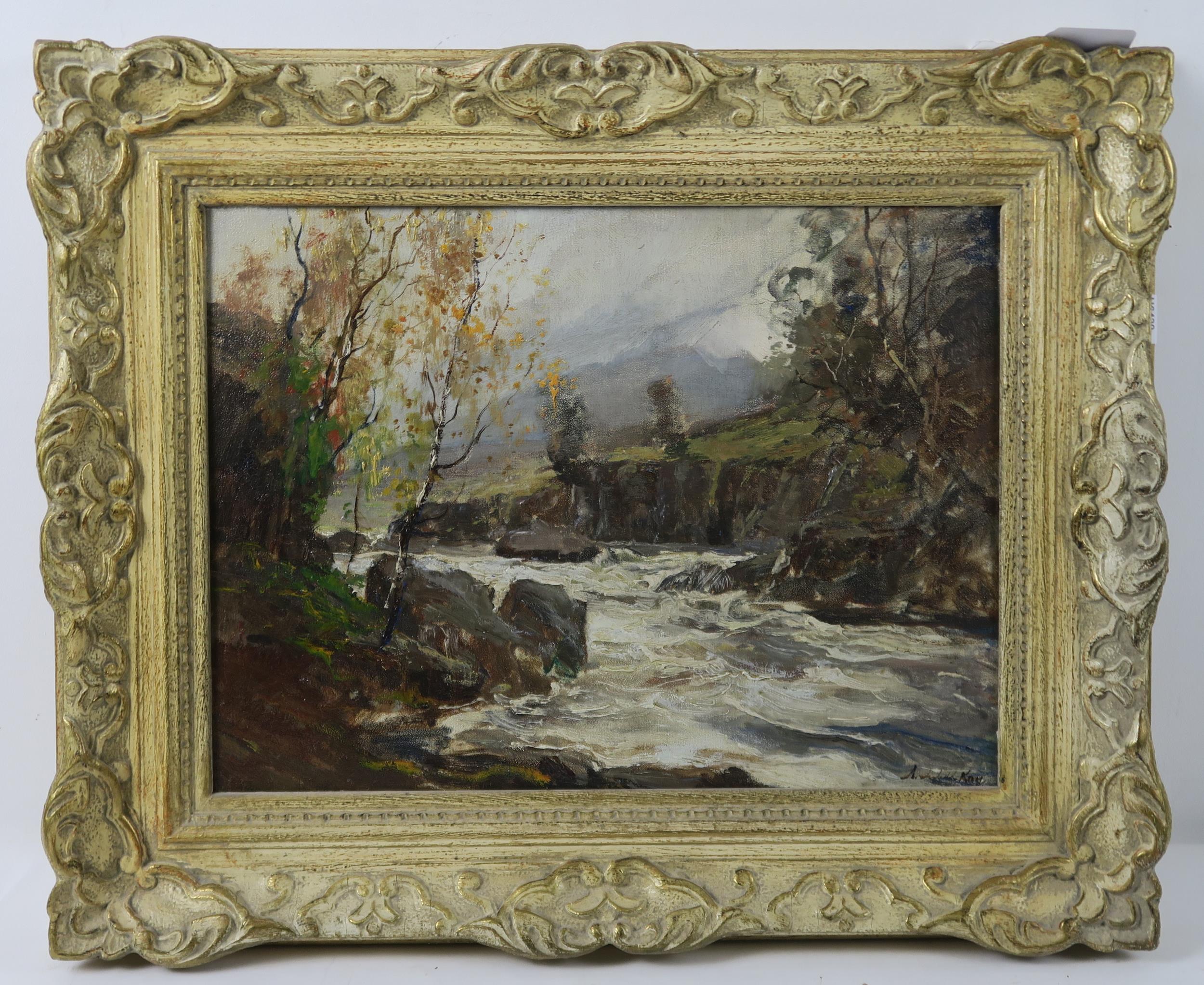 ARCHIBALD KAY RSA RSW (SCOTTISH 1860-1935) THE PASS OF LENY  Oil on board, signed lower right, 29 - Image 2 of 5