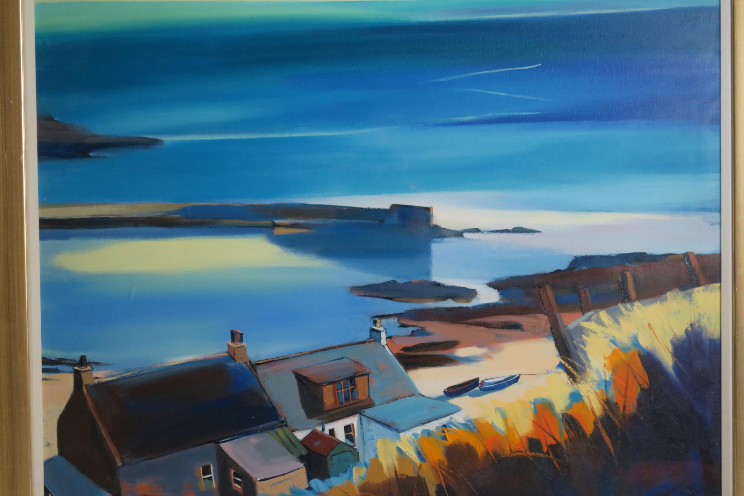 PAM CARTER (SCOTTISH b.1952) OVER BIG BLUE, COLLINGTON  Oil on board, signed lower right, 100 x - Image 4 of 6