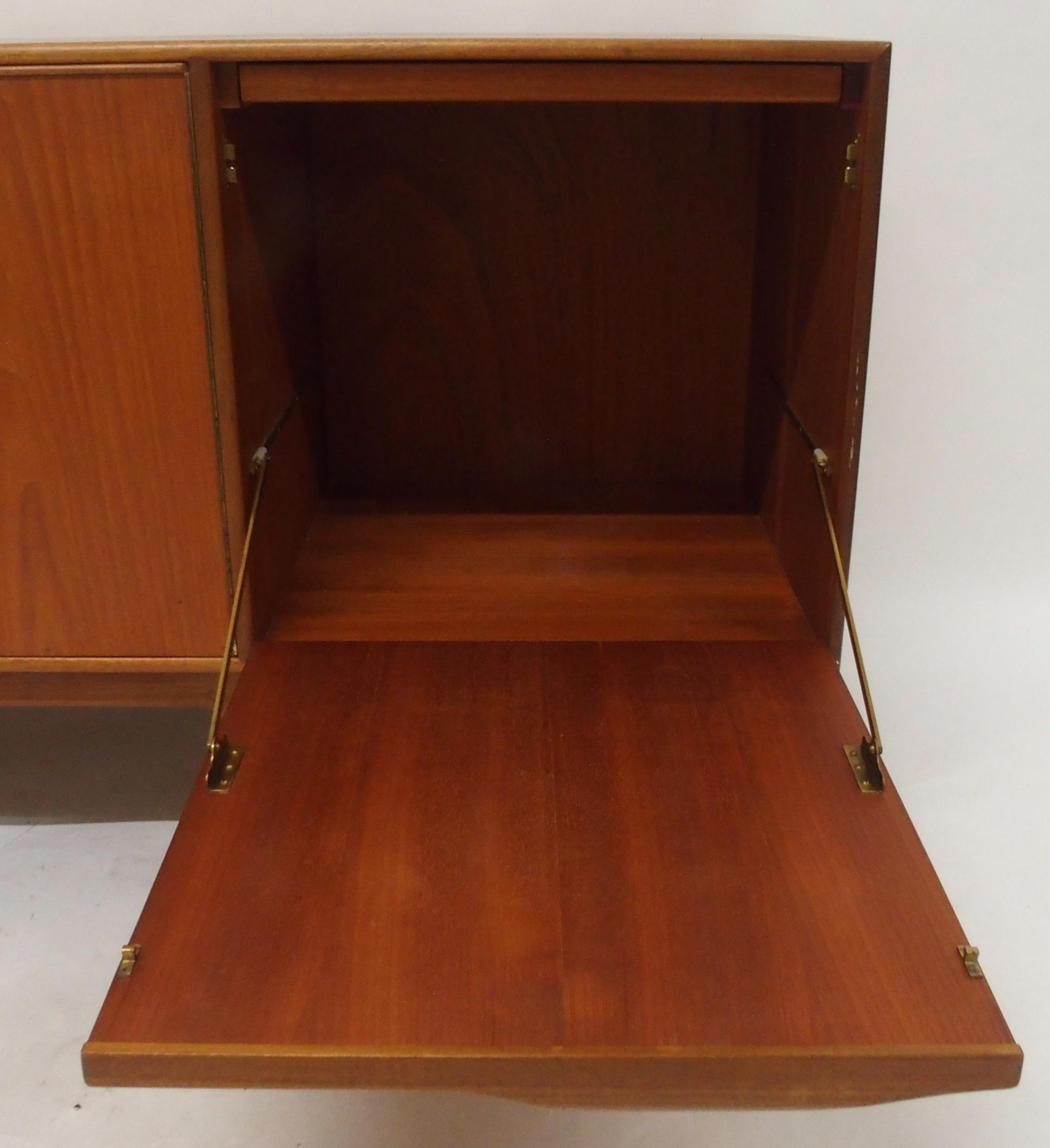 A MID 20TH CENTURY TEAK A.H. MCINTOSH OF KIRKCALDY SIDEBOARD with pair of cabinet doors flanked by - Image 8 of 12