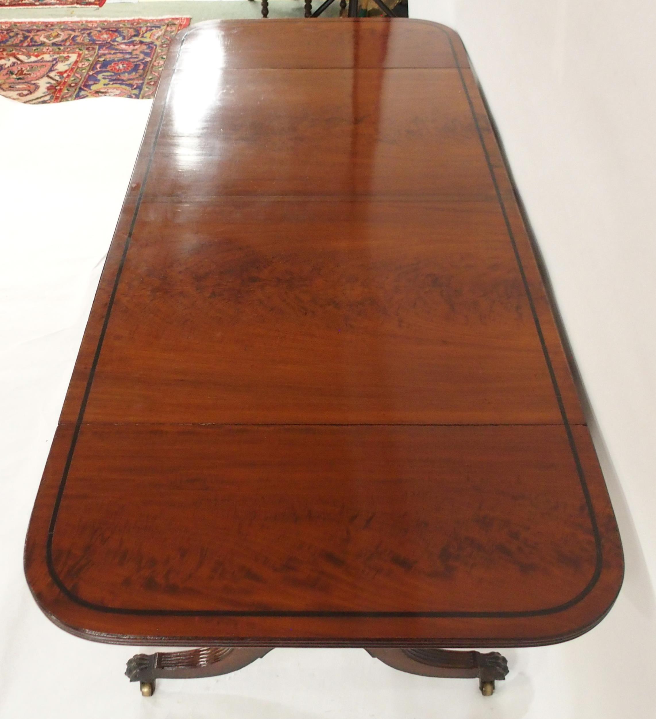 A VICTORIAN MAHOGANY DROP END SOFA TABLE stamped G Heath, Perth with long central drawer fitted with - Image 9 of 10