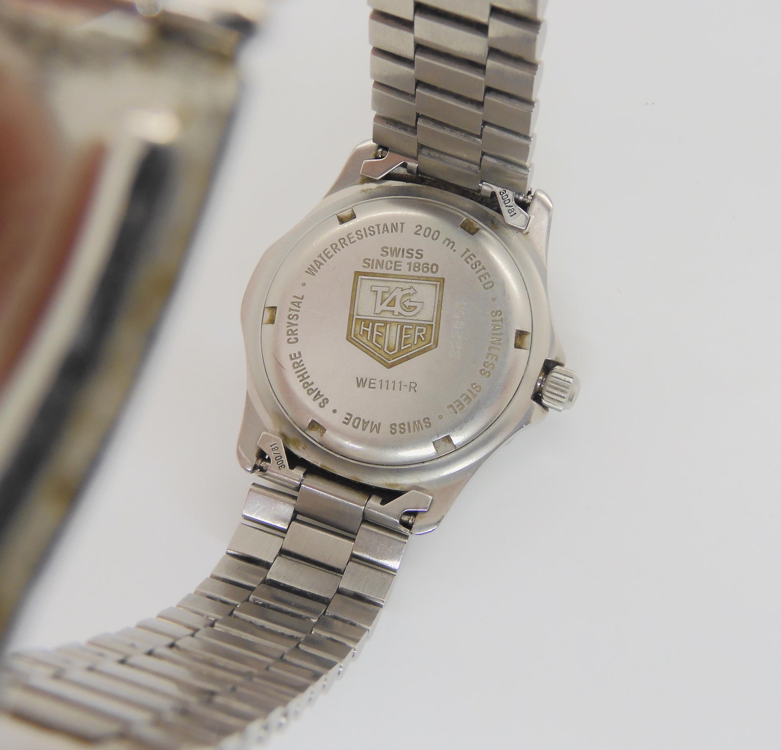 A TAG HEUER PROFESSIONAL with silvered dial, baton and dot luminous numerals and hands, with date - Image 3 of 4