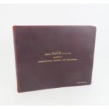 FREDERICK SAGE & Co. Ltd., THREE ALBUMS Maroon leather-bound, containing photographic views of the