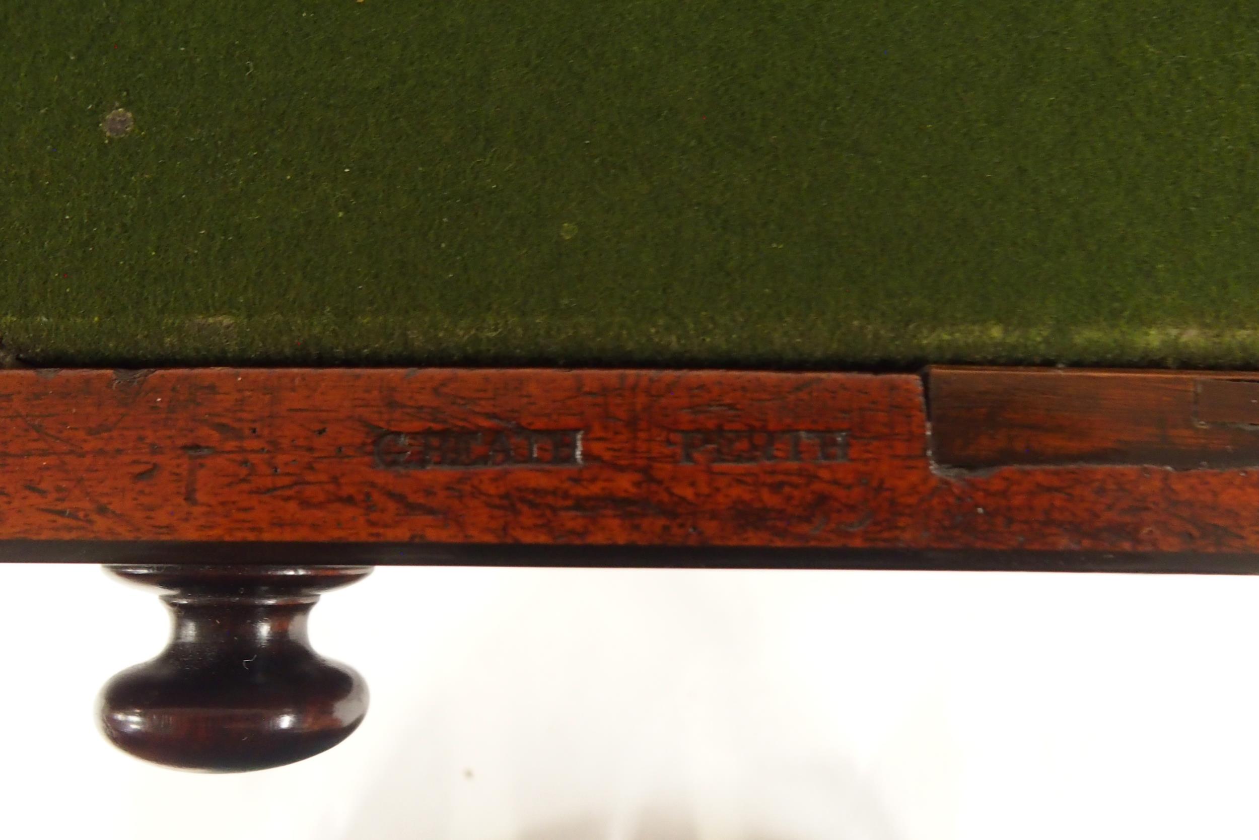 A VICTORIAN MAHOGANY DROP END SOFA TABLE stamped G Heath, Perth with long central drawer fitted with - Image 4 of 10