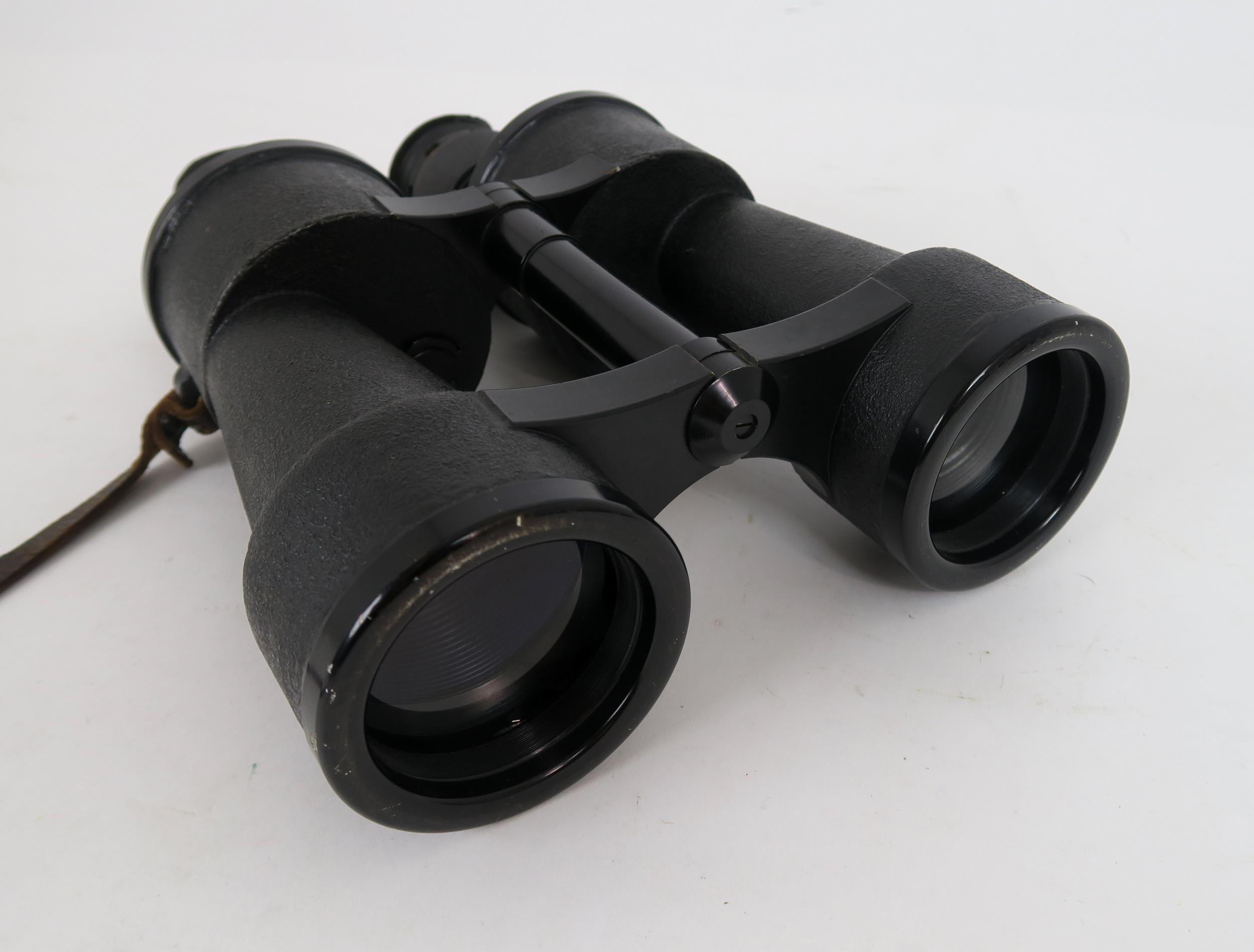 A PAIR OF WW2 GERMAN KRIEGSMARINE 8X60 BINOCULARS BY "blc" (CARL ZEISS) The right top plate - Image 3 of 3