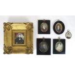 A GROUP OF SIX C19TH PORTRAIT MINIATURES Ivory declaration reference - 30079174010 (6) Condition