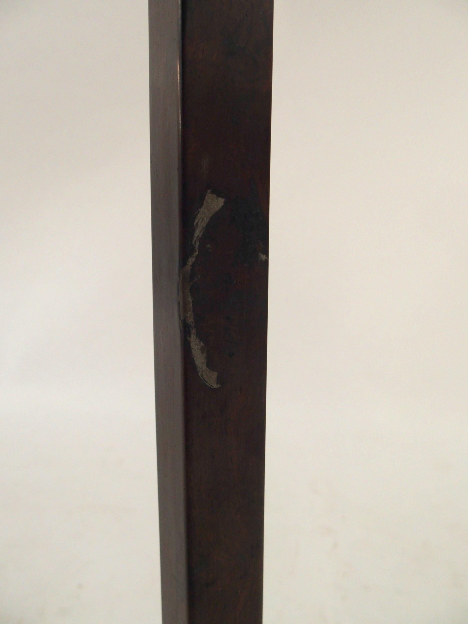 A 20TH CENTURY CHINESE HARDWOOD PLANT PEDESTAL with square top over carved fretwork friezes on - Image 7 of 8