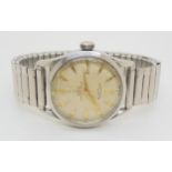 A TUDOR OYSTER PRINCE 34 WRISTWATCH with cream two tone dial, gold coloured chevron numerals and