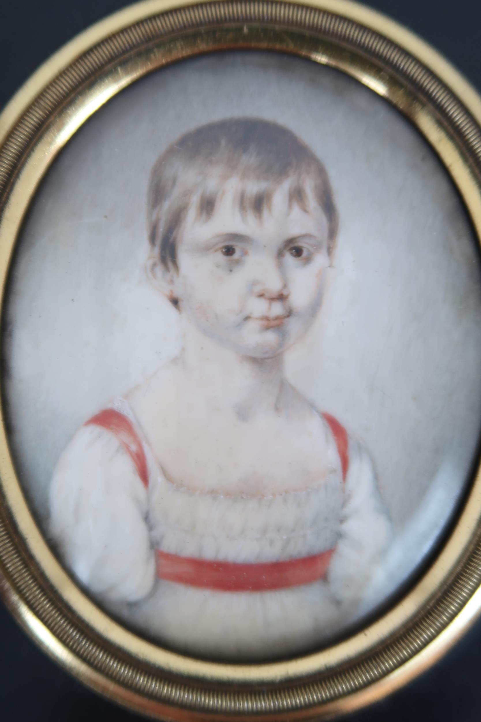 THREE REGENCY PORTRAIT MINIATURES PAINTED ON IVORY In ebonised frames, comprising a lady with - Image 11 of 11