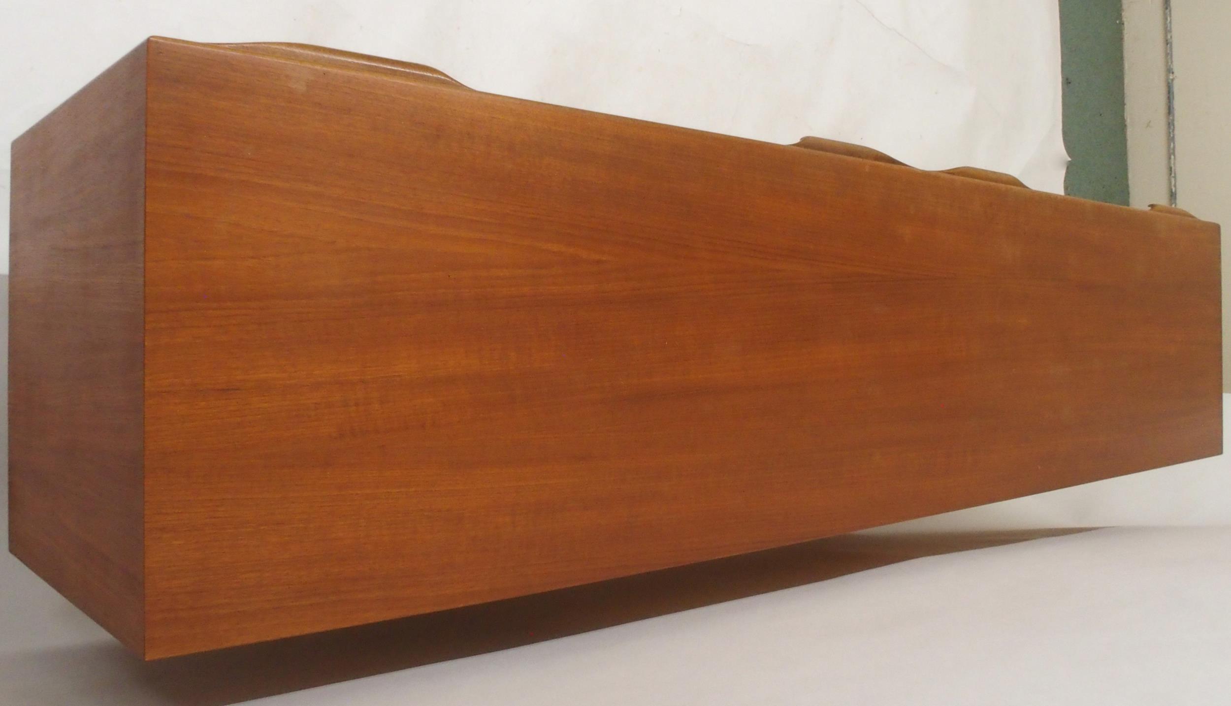 A MID 20TH CENTURY TEAK A.H. MCINTOSH OF KIRKCALDY SIDEBOARD with pair of cabinet doors flanked by - Image 10 of 12