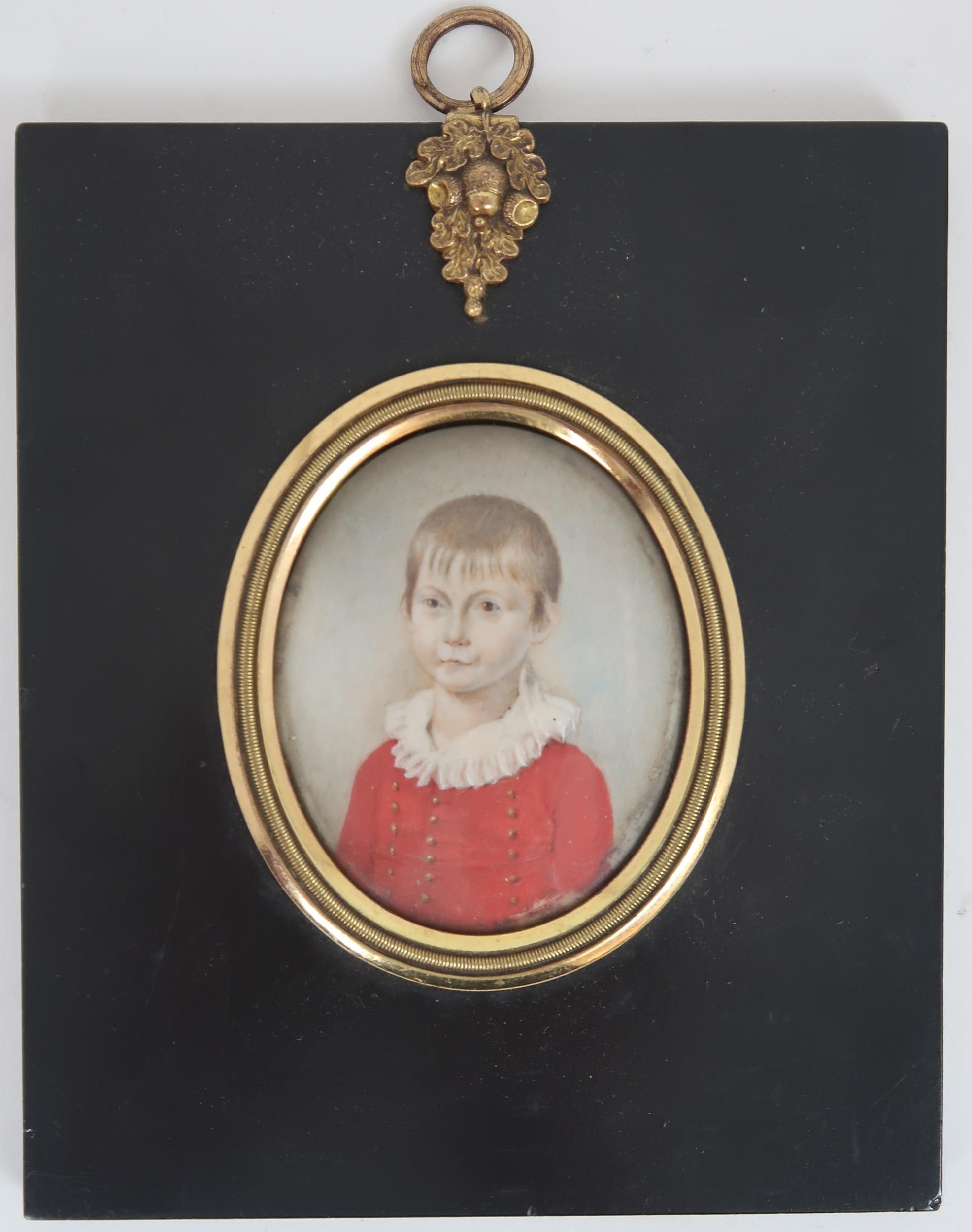 THREE REGENCY PORTRAIT MINIATURES PAINTED ON IVORY In ebonised frames, comprising a lady with - Image 6 of 11