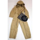 A WW2 1944-DATED BRITISH TANK CREW'S WINTER OVERSUIT OR "PIXIE SUIT" Size no. 2, in pale khaki