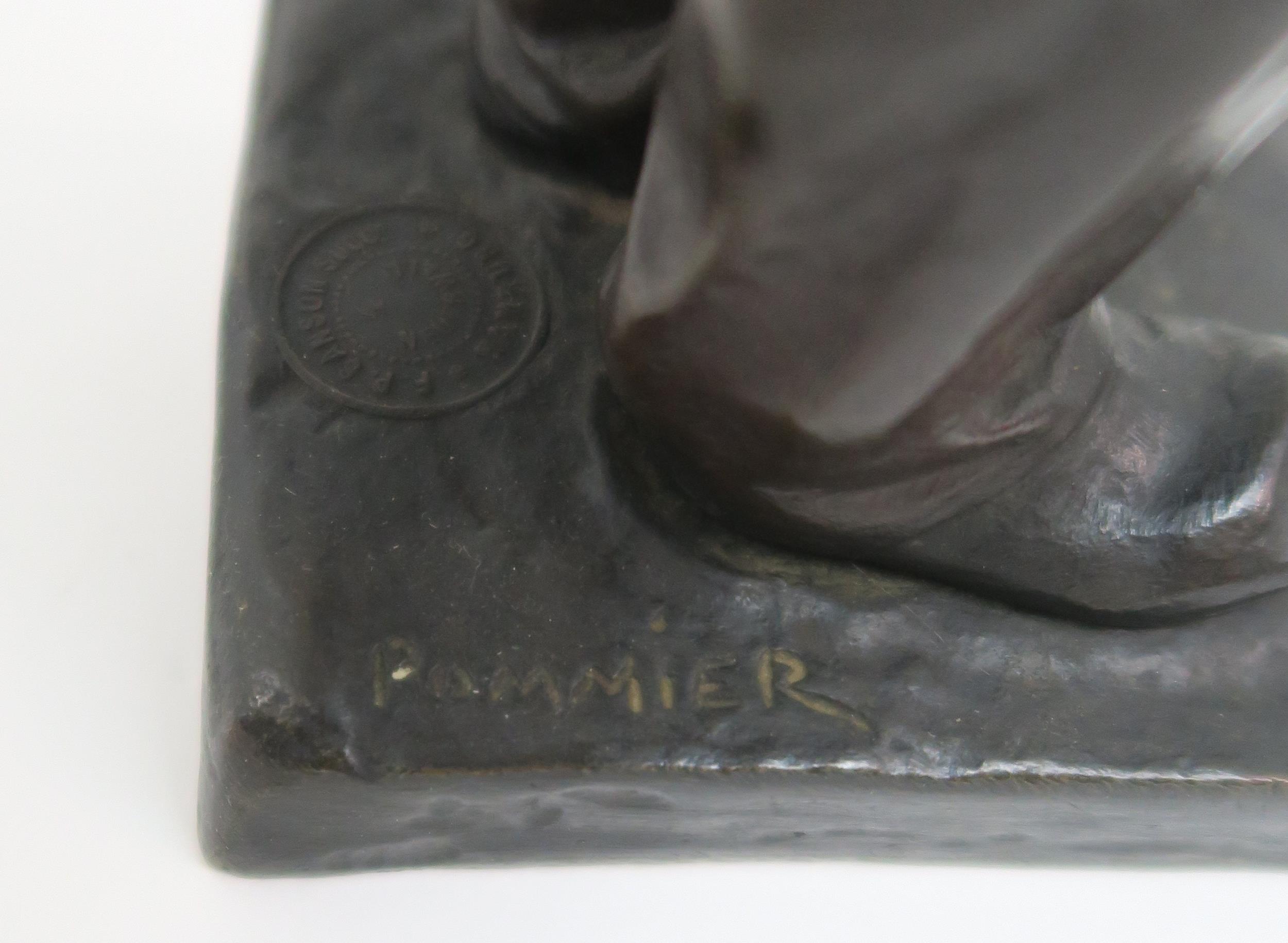 ALBERT POMMIER (1880-1943) The Accordion player, bronze, signed to the base, and with foundry - Image 5 of 6