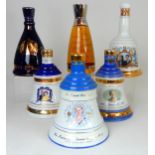 ARTHUR BELL & SON SCOTCH WHISKY DECANTERS  Queen Elizabeth golden wedding anniversary 1997, H.R.H.