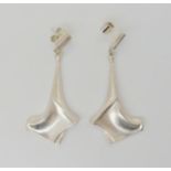 A PAIR OF LAPPONIA SILVER EARRINGS for pierced ears, full stamped with the Lapponia makers mark