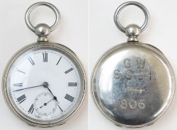 Somerset & Dorset Joint Railway pre grouping nickel cased pocket watch with a English lever movement