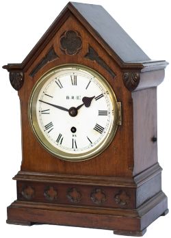 Great Eastern Railway 6inch Mahogany cased Fusee Bracket clock supplied to the G.E.R. by Bevan of