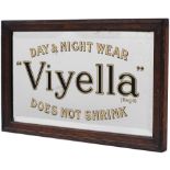 Advertising mirror VIYELLA DAY & NIGHT WEAR DOES NOT SHRINK. In original oak frame and is in very