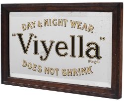 Advertising mirror VIYELLA DAY & NIGHT WEAR DOES NOT SHRINK. In original oak frame and is in very