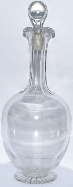 London & North Eastern Railway Wine Carafe with LNER acid etched to front, three lipped top and