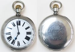 Taff Vale Railway nickel cased pocket watch with a Waltham Massachusetts movement number 4936553