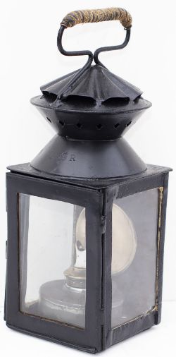 Great Eastern Railway general purpose Handlamp stamped in the reducing cone GER and on the back