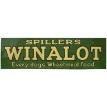 Advertising enamel sign SPILLERS WINALOT EVERY DOGS WHEAT MEAL FOOD. In very good condition with