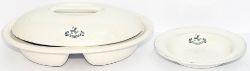 Isle Of Man Railway China consisting of; Vegetable dish Cover and small 6in diameter Bowl. Both