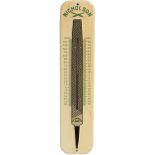 Advertising Thermometer NICHOLSON showing an image of a metal file. Screen printed metal in very