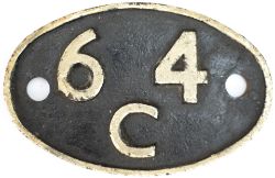 Shedplate 64C Dalry Road 1950-1965. Lightly face restored with casting details to rear.