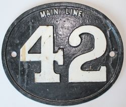 Rhymney Railway Bridge Plate MAIN LINE No 42. The bridge would have been situated between Cardiff