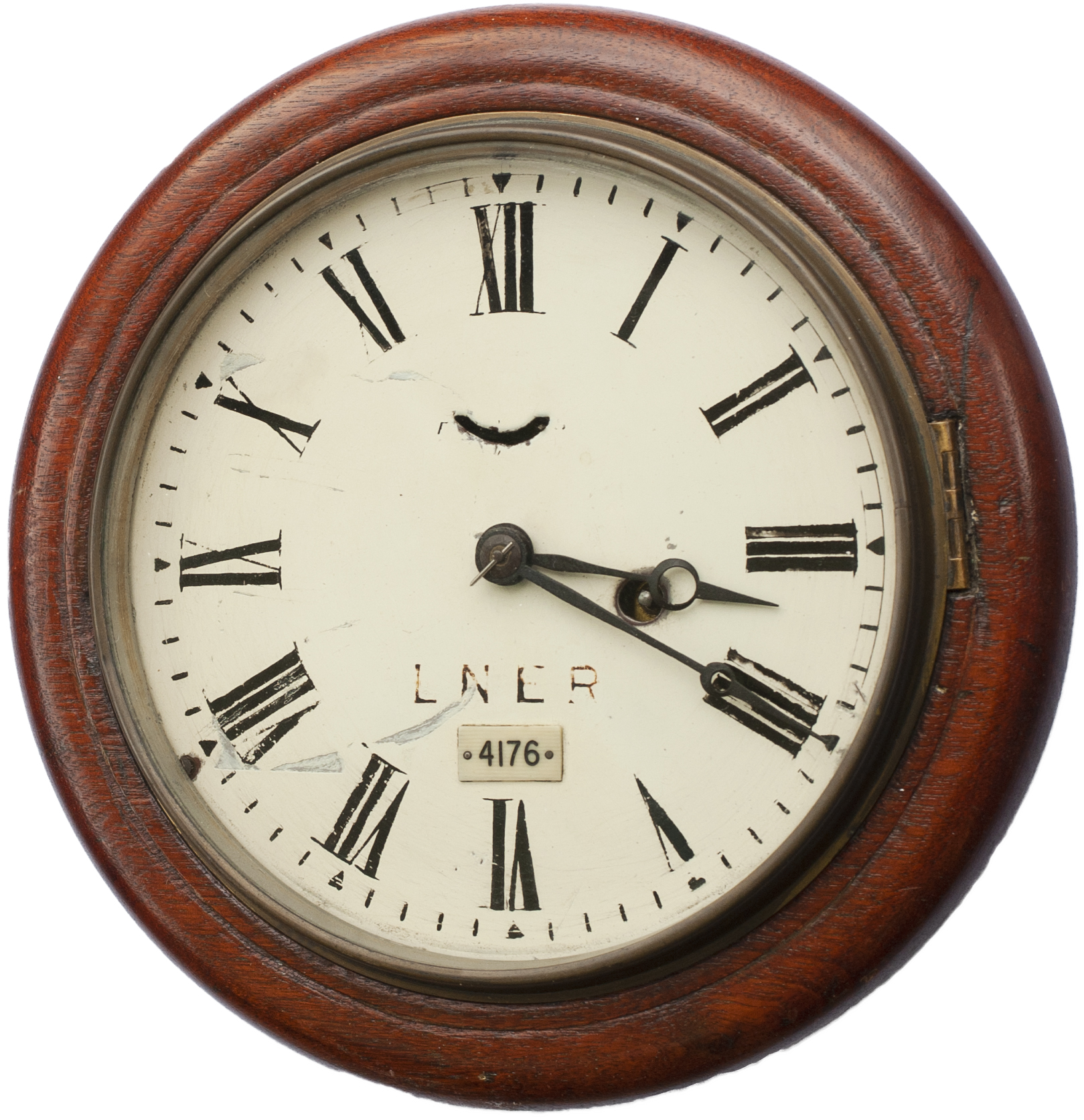 Great Eastern Railway 8 inch mahogany cased railway clock supplied by Seth Thomas of Connecticut