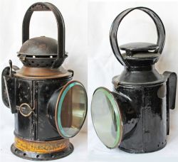 A pair of Handlamps comprising: GWR 4 aspect complete with reservoir and BR/WR burner. All aspect