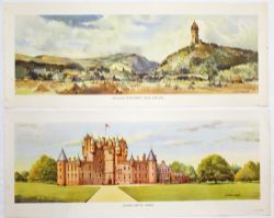 BR(Sc) Carriage Prints, a loose pair comprising - Wallace Monument, Near Stirling by Jack Merriott