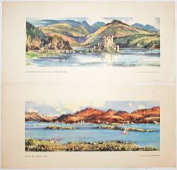 BR(Sc) pair of loose Carriage Prints comprising: Kyles Of Bute, Firth Of Clyde by Alasdaire