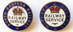 WW1 Railway Service Badges, quantity 2 comprising: Midland Railway 6407 by Fattorini in extremely