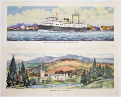BR(Sc) Carriage Prints, a loose pair comprising - Wemyss Bay And Rothsay Car Ferry, Firth Of Clyde
