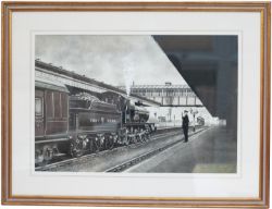 Original painting by Sean Bolan GRA of GWR 4-6-0 2902 Lady Of The Lake at Twyford, painted circa