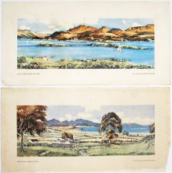 A pair of loose Carriage Prints comprising Kyles of Bute, Firth of Clyde by Alasdair MacFarlane;
