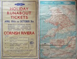 Posters quantity 2 double royal 24in x 40in comprising: British Railways (WR) Holiday Runabout