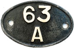 Shedplate 63A Perth 1950-1969 with sub sheds Crieff to 1958, Aberfeldy and Blair Atholl to 1965