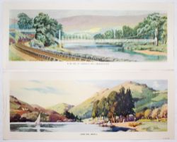 BR(Sc) Carriage Prints, a loose pair comprising - River Dee at Cambus O'May, Aberdeenshire by